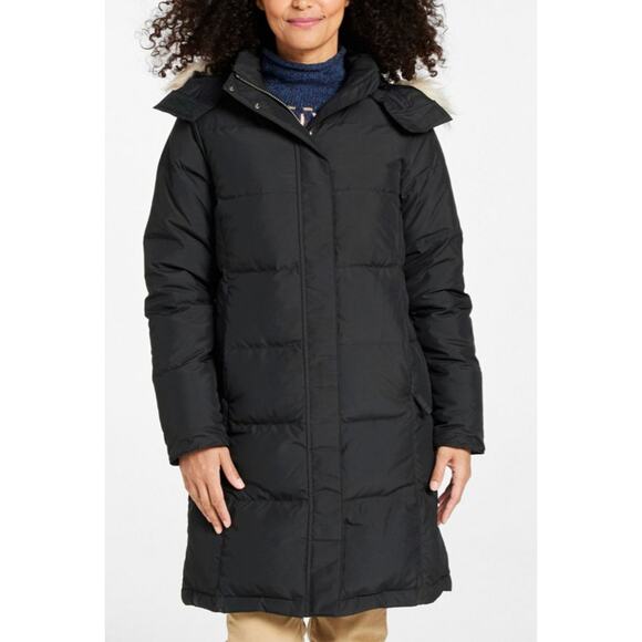 L.L. Bean Ultrawarm Coat Down Parka XS Black Quilted Hooded downtek 227260 - Picture 1 of 12